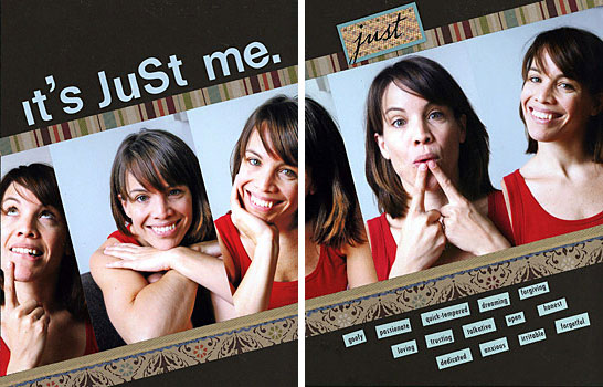 Its Just Me (2-page layout) (Hillary Heidelberg) - March 2007 Gallery - Pub. Date: Special Issue  Publication: Super-fast Pages with 4x6 Photos by Creating Keepsakes