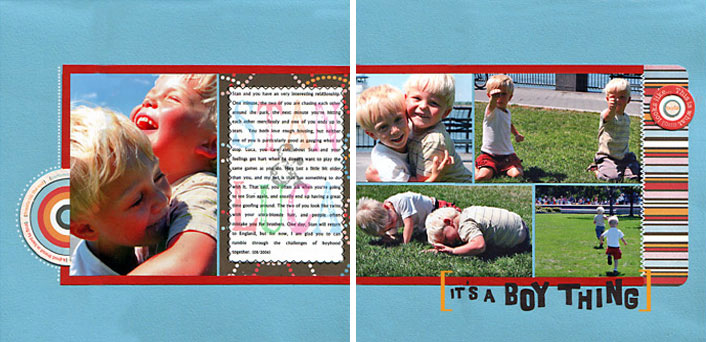 Its a Boy Thing (Hillary Heidelberg) - Sept. 2006 Gallery -  Publication: Find Your Groove by Memory Makers Books