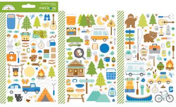 DOODLEBUG DESIGNS GREAT OUTDOORS MINI ICONS STICKERS $6.50