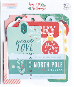 PINKFRESH HAPPY HOLIDAYS TAG EPHEMERA:$5.49 <span class='red' style='font-weight:bold;'>SALE: $4.50</span>