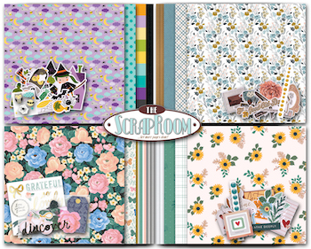 Flora No. 6: Groovy Floral Clusters 12x12 Patterned Paper