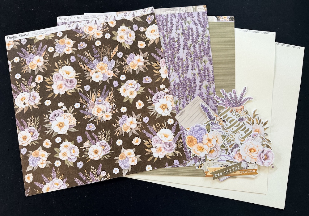 SIMPLE STORIES SV LAVENDER FIELDS SINGLE SHOT KIT:$7.50