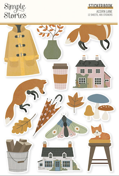 SIMPLE STORIES ACORN LANE STICKER BOOK:$8.50