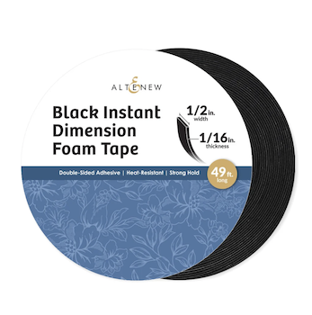 ALTENEW BLACK INSTANT DIMENSION FOAM TAPE 1/2" WIDTH:$16.00 