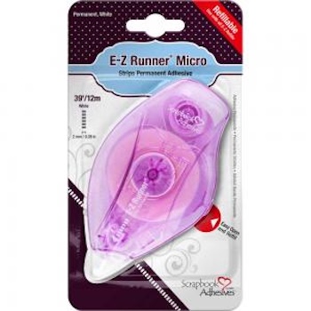 SCRAPBOOK ADHESIVE E-Z RUNNER MICRO PERMANENT MICRO STRIPS:$8.00