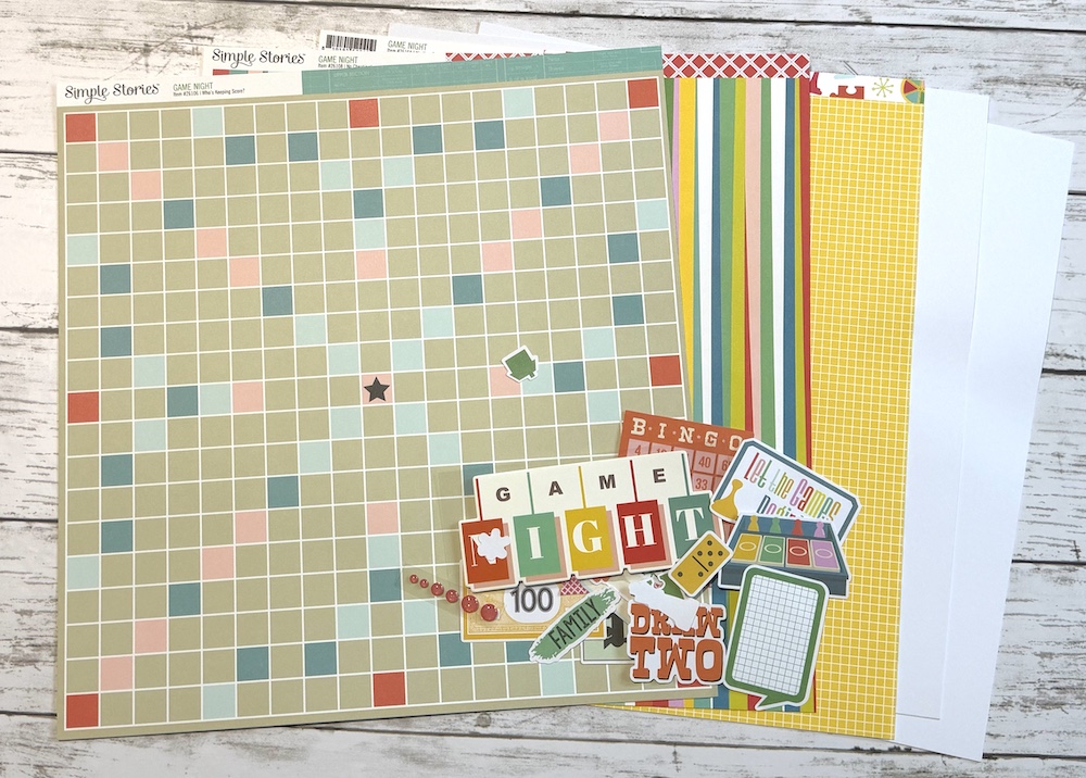 SIMPLE STORIES GAME NIGHT SINGLE SHOT KIT #1$7.50