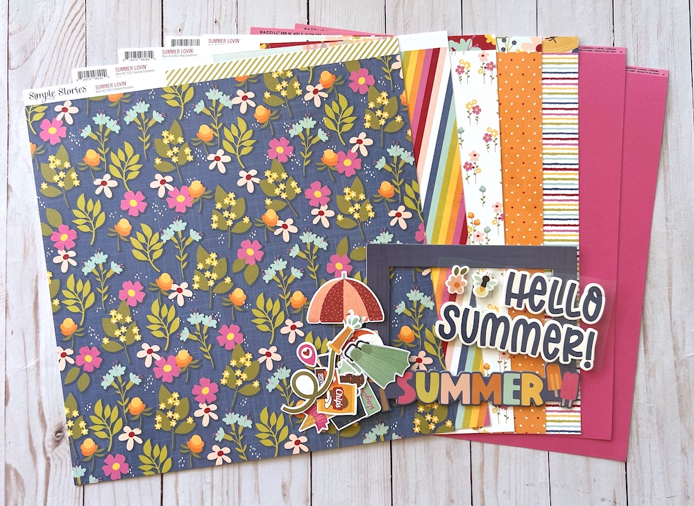 SIMPLE STORIES SUMMER LOVIN'  SINGLE SHOT KIT:$9.25