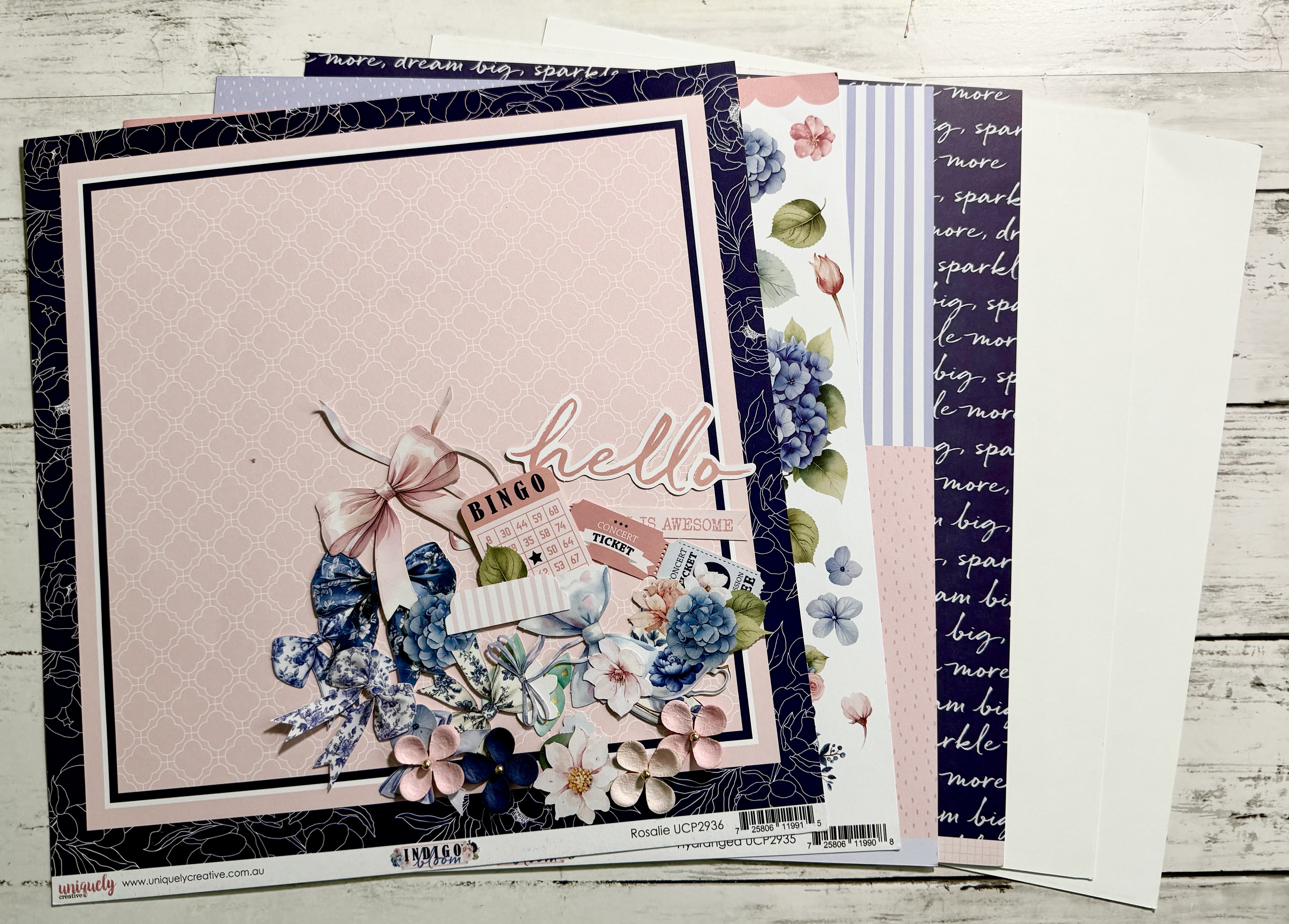 UNIQUELY CREATIVE INDIGO BLOOM SINGLE SHOT KIT:$8.50