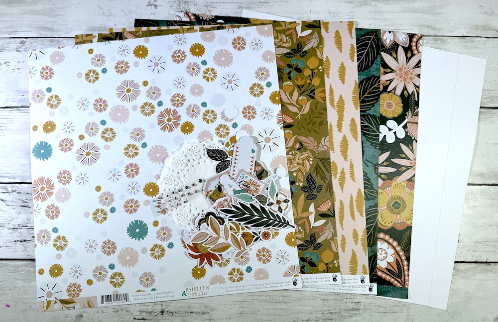 FANCY PANTS DESIGNS PAISLEES & PETALS SINGLE SHOT KIT:$9.50