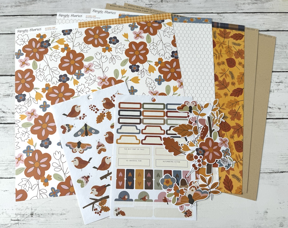 SIMPLE STORIES ACORN LANE SINGLE SHOT KIT:$7.50