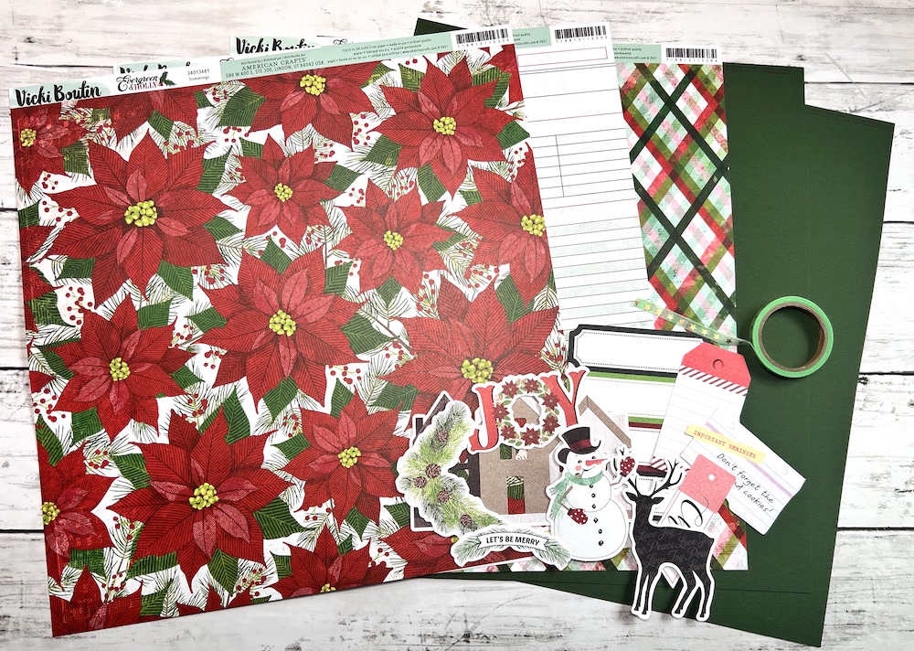 VICKI BOUTIN EVERGREEN & HOLLY SINGLE SHOT KIT: $7.50