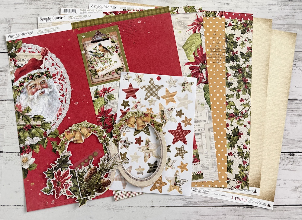 SIMPLE STORIES SIMPLE VINTAGE YULETIDE SINGLE SHOT KIT;$9.50