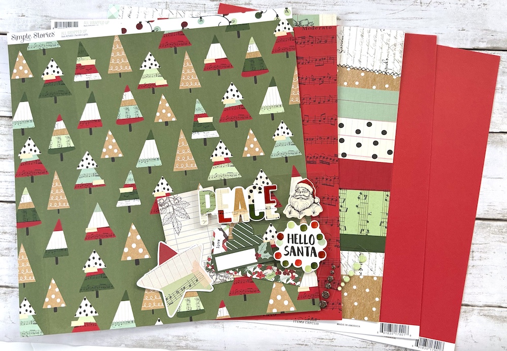 SIMPLE STORIES ALL WRAPPED UP SINGLE SHOT KIT:$7.50