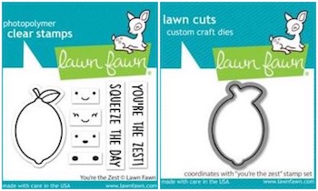 LAWN FAWN YOU'RE THE ZEST STAMP & DIE SET:$7.00 <span class='red' style='font-weight:bold;'>SALE: $6.50</span>