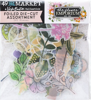 49TH AND MARKET THE FLOWER EMPORIUM FOILED DIE-CUT ASSORTMENT:$8.99