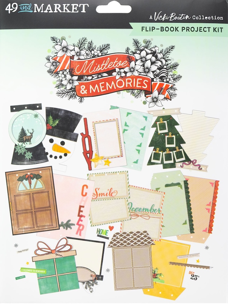 49 AND MARKET VICKI BOUTIN MISTLETOE & MEMORIES FLIP-BOOK PROJECT KIT;$22.00