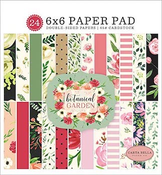 CARTA BELLA BOTANICAL GARDEN 6X6" PAPER PAD $7.50