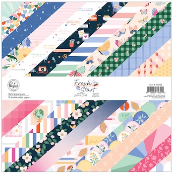 PINK FRESH FRESH START 12X12 PAPER PACK:$13.00