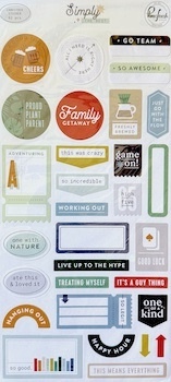 PINK FRESH SIMPLY THE BEST CARDSTOCK STICKERS:$4.50