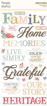 SIMPLE STORIES FRONT PORCH FOAM STICKERS:$6.50