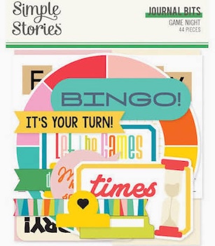 SIMPLE STORIES GAME NIGHT JOURNAL BITS:$5.00
