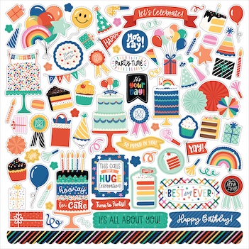 ECHO PARK HIP HOP HOORAY 12X12 STICKER SHEET:$4.00