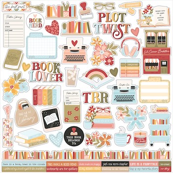 ECHO PARK BOOKISH STICKER SHEET:$4.00