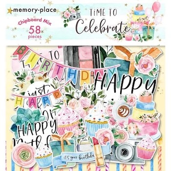 MEMORY PLACE TIME TO CELEBRATE CHIPBOARD MIX:$8.50