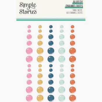 SIMPLE STORIES TAKE NOTE GLOSSY ENAMEL DOTS:$5.00