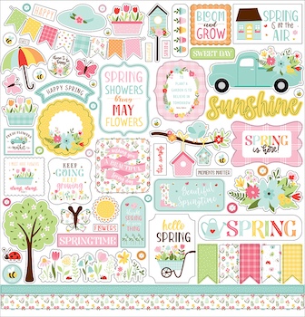 ECHO PARK WELCOME SPRING 12X12 STICKER SHEET:$3.50