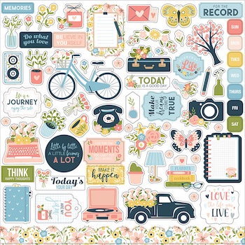 ECHO PARK GOOD TO BE HOME 12X12 STICKER SHEET:$3.50