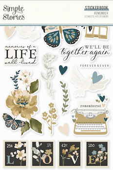 SIMPLE STORIES REMEMBER STICKER BOOK:$8.50
