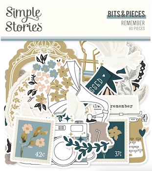 SIMPLE STORIES BITS & PIECES REMEMBER:$5.50