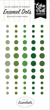 ECHO PARK ENAMEL DOTS OLIVE GREEN:$4.50