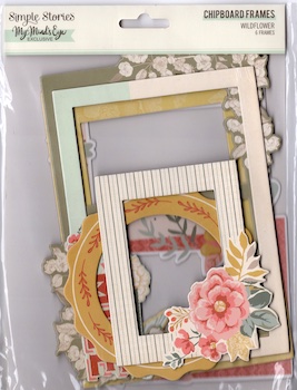 SIMPLE STORIES MY MIND'S EYE CHIPBOARD FRAMES WILDFLOWER:$4.50