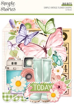 SIMPLE STORIES SIMPLE VINTAGE FLOWER SHOPPE BIG BITS:$5.50