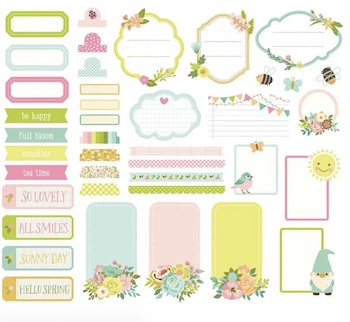 SIMPLE STORIES JOURNAL BITS TEA GARDEN:$5.50