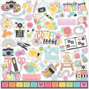 ECHO PARK CRAFT ROOM STICKER SHEET:$4.50