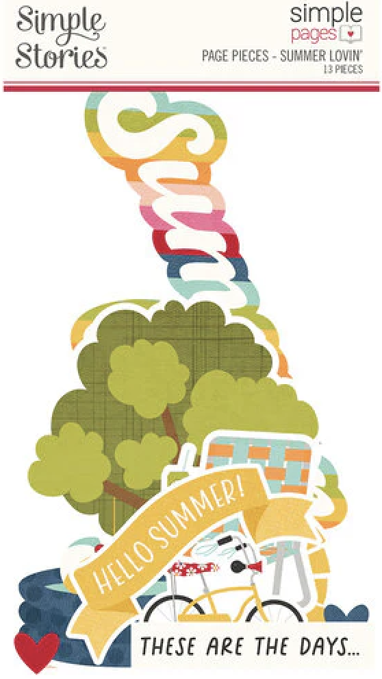 SIMPLE STORIES PAGE PIECES SUMMER LOVIN';$3.50