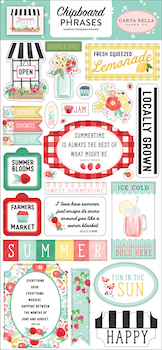 CARTA BELLA SUMMER MARKET CHIPBOARD PHRASES; $4.00