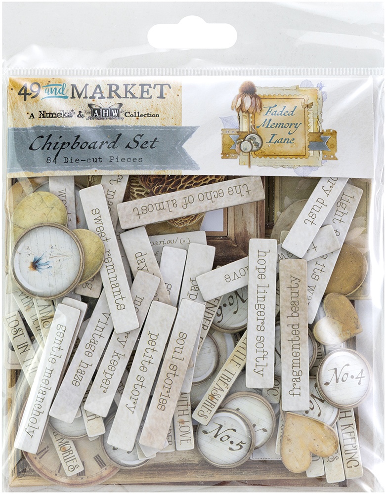 49 AND MARKET FADED MEMORY LANE CHIPBOARD SET:$7.50