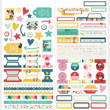 SIMPLE STORIES SAY CHEESE HAPPIEST PLACE CARDSTOCK STICKERS:$5.00
