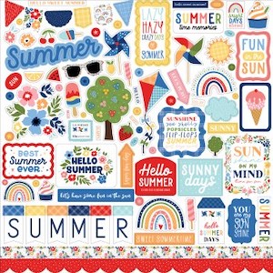 ECHO PARK MY FAVORITE SUMMER STICKER SHEET:$3.50