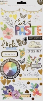 WE R MAKERS VICKI BOUTIN CUT AND PASTE STICKERS:$5.50