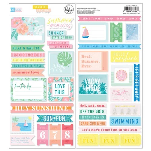 PINKFRESH SUNSHINE ON MY MIND CARDSTOCK STICKERS:$4.50 <span class='red' style='font-weight:bold;'>SALE: $3.60</span>