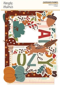SIMPLE STORIES CHIPBOARD FRAMES CIDER & DONUTS;$4.50