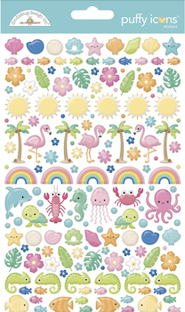 DOODLEBUG DESIGN SUMMER FUN PUFFY ICONS:$6.40