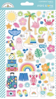 DOODLEBUG DESIGN SUMMER FUN MINI ICON STICKERS:$6.50