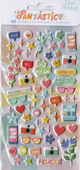 AMERICAN CRAFTS OBED MARSHALL FANTASTICO PUFFY STICKERS:$4.00