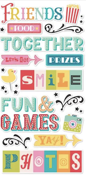 SIMPLE STORIES FUN TIMES FOAM STICKERS:$6.50
